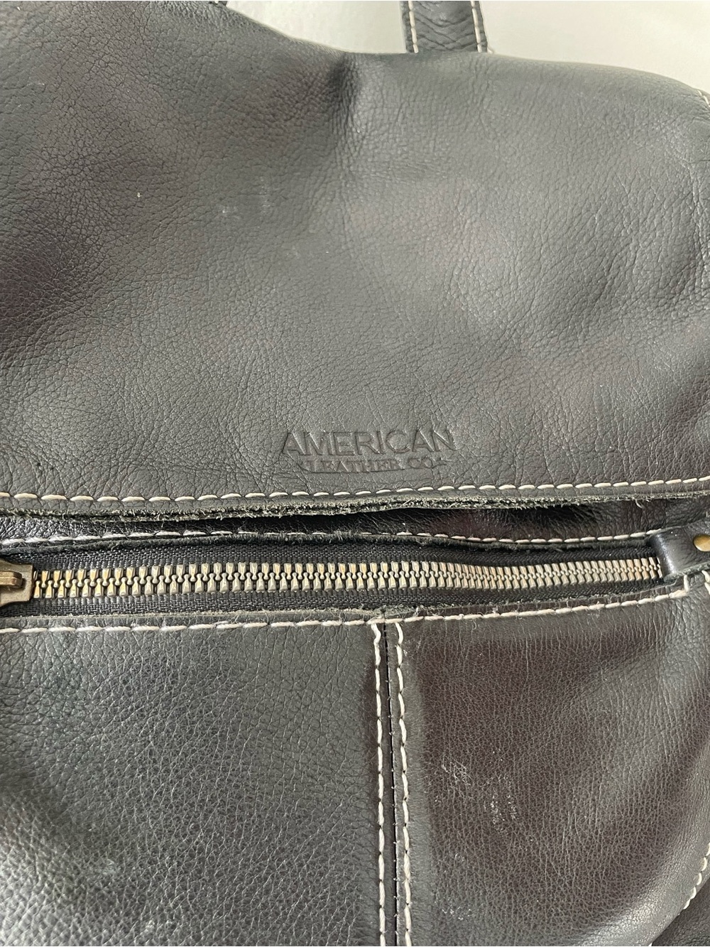 American Leather Co Black Leather Backpack Minimalist Everyday Bag - Picture 2 of 16